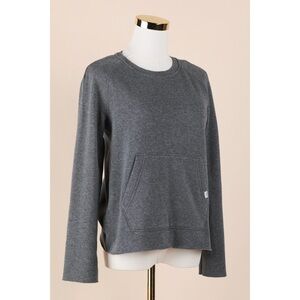Sz XS Ugg Hallidie Fleece Crewneck Pocket Pullover In Charcoal Heather Gray GUC